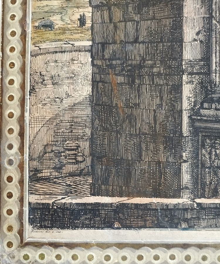 Roma l'Arco di Trionfo di Septime Sévère Incisione antica Architettura del XIX secolo