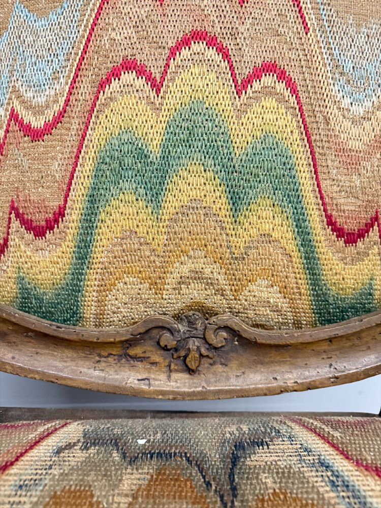 Antique Genoa Louis XIV armchair, late 17th century, Italy 108x47x50 cm, solid walnut