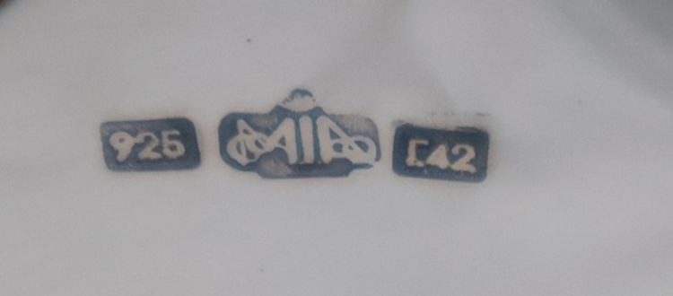 Gemüseschüssel aus 925er Sterlingsilber Griechisch 20.