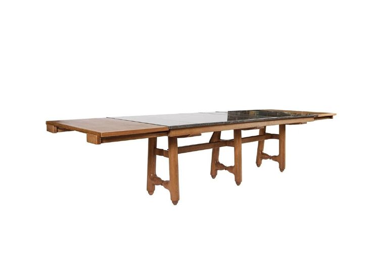 Guillerme Et Chambron Rare Table Gustave Edition Votre Maison circa 1970 grand modele à 6 pieds