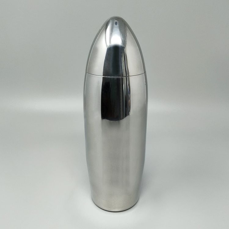 1960er Jahre Wunderschöner Cocktail-Shaker "Bullet" aus Edelstahl. Hergestellt in Italien