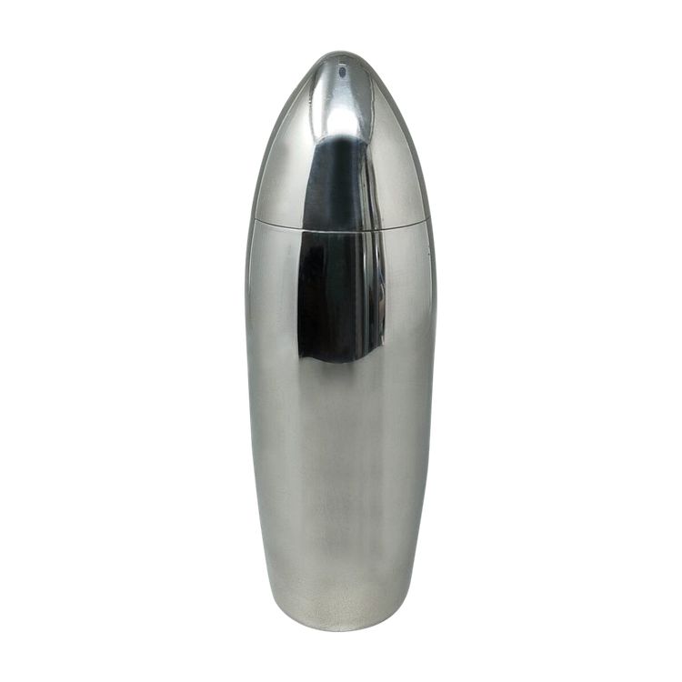 1960er Jahre Wunderschöner Cocktail-Shaker "Bullet" aus Edelstahl. Hergestellt in Italien