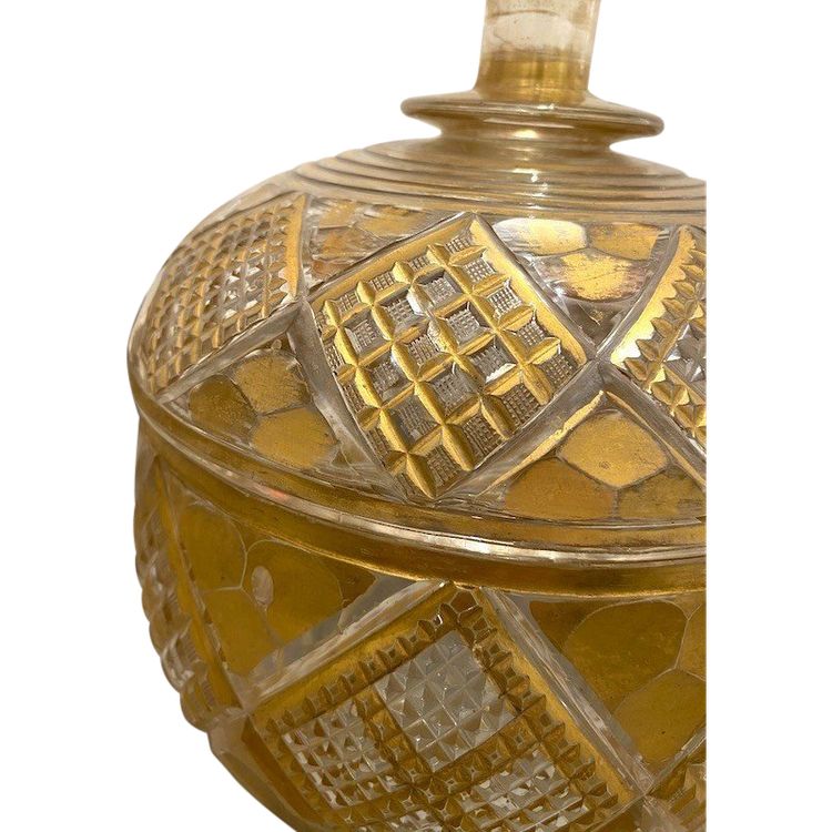 Crystal punch bowl and lid