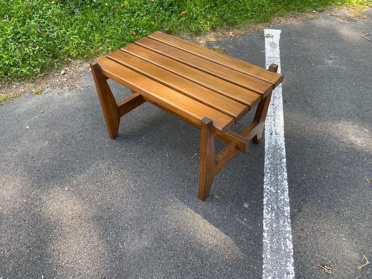 Reconstruction-Style Pine Coffee Table, France, circa 1950