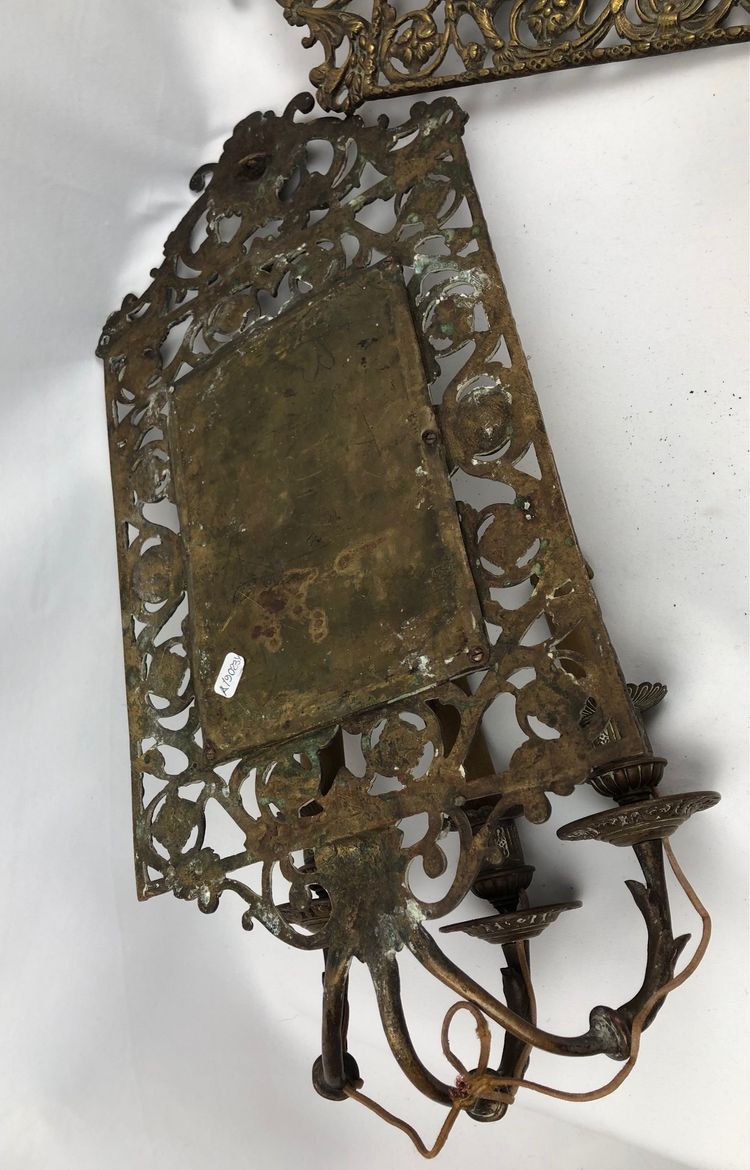 Pair of mirrored sconces, 19th century