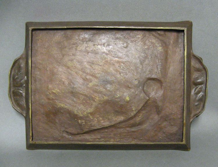 Niedriges Relief Aus Bronze Signiert Bénard. Jugendstil.