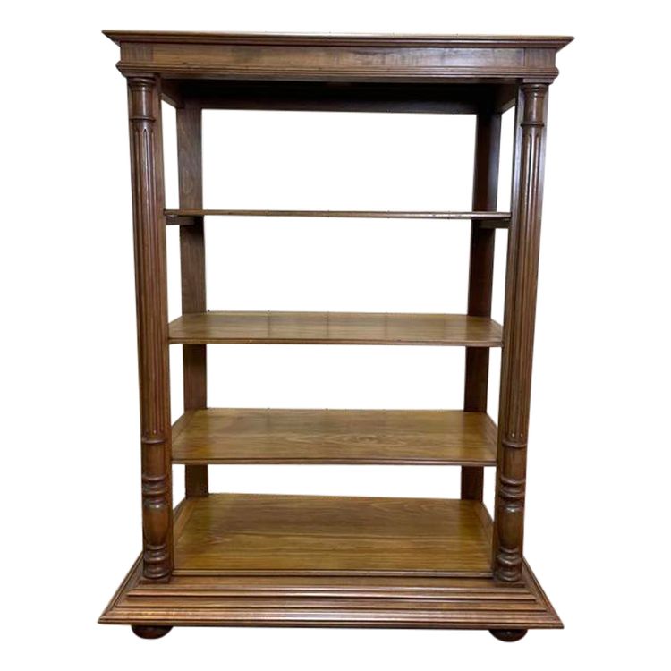 Napoleone III Scaffale di noce con colonne