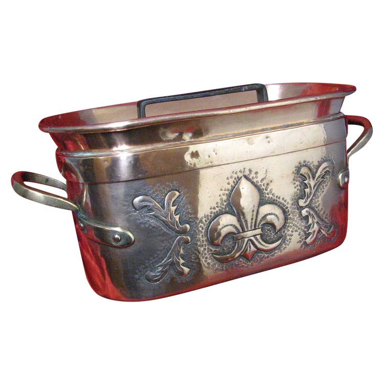 Daubière Braisière Aus Kupfer XVIII. Jahrhundert. Fleur De Lys. Krone.
