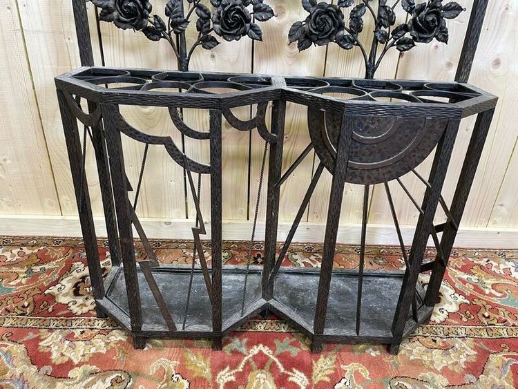 PACEMANTEAU - Art Nouveau cloakroom in hammered iron