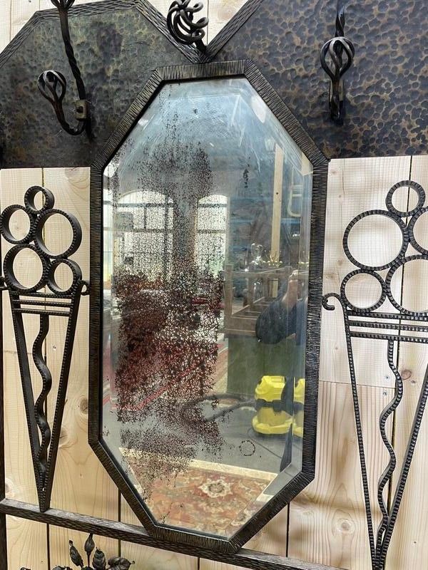PACEMANTEAU - Art Nouveau cloakroom in hammered iron