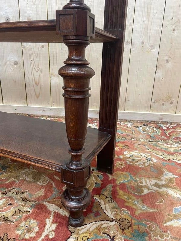 Servizio - Napoleone III Console di quercia solida marmo grigio