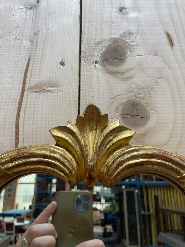 Kleiner Spiegel im vergoldeten Holz von Napoleon III Stil