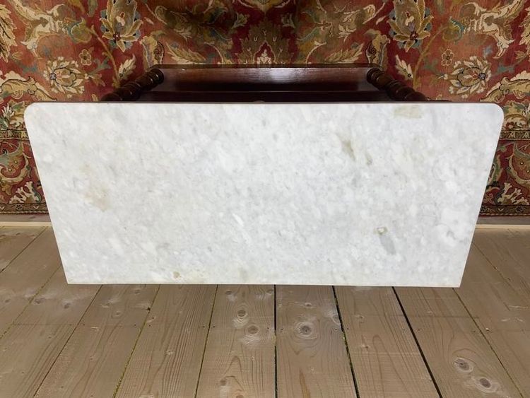 Napoleon III Mahagoni Eingangskonsole und Carrare Marmor