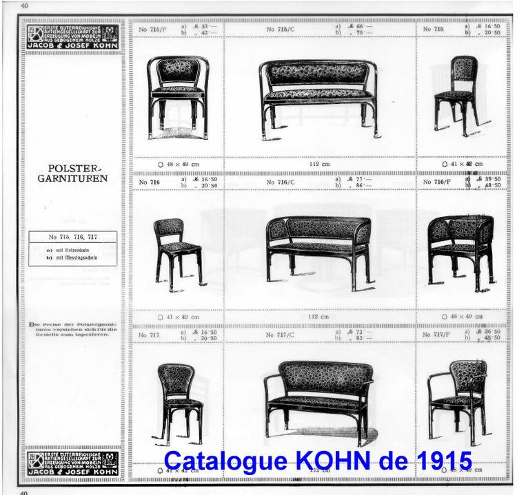 Armchair N°715 by Gustave Siegel for KOHN, 1905. Backhausen, no Thonet