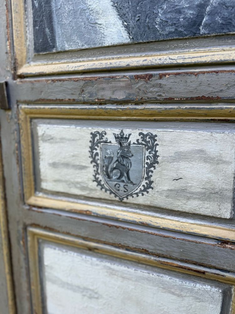 Paar Türen Louis XVI aus dem 19. Jahrhundert schöne Patina und Malerei