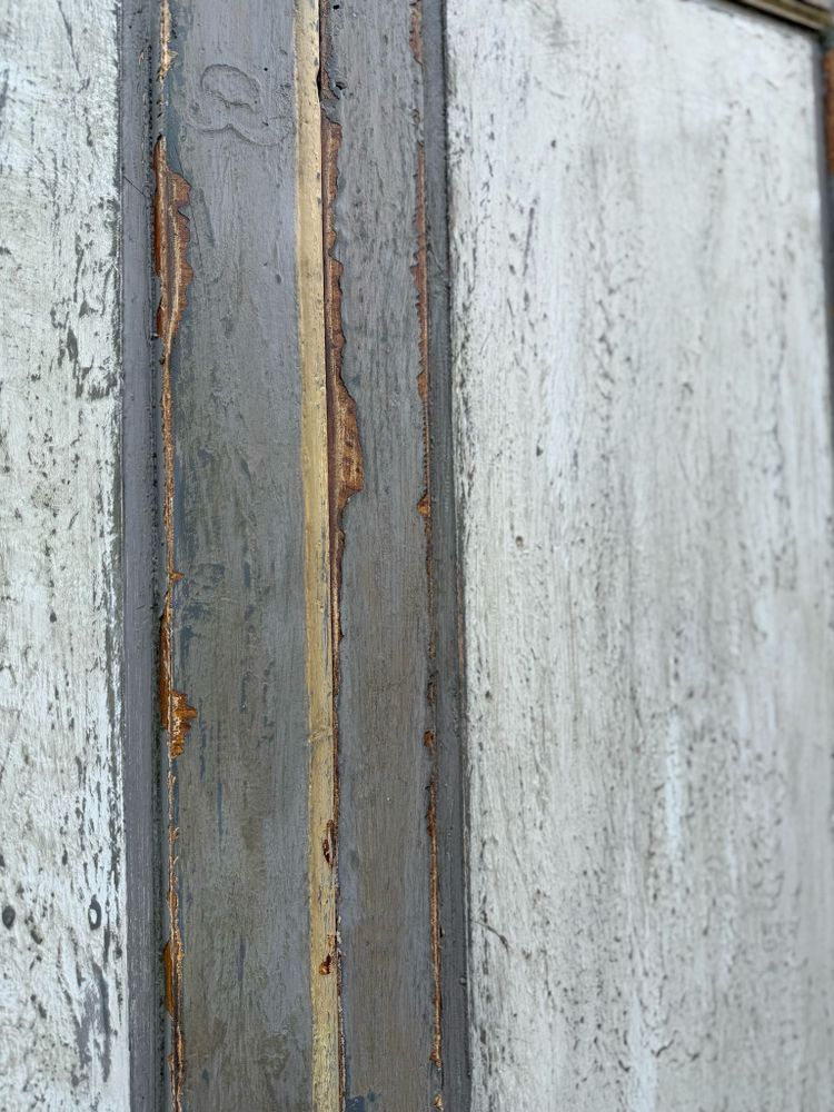 Paar Türen Louis XVI aus dem 19. Jahrhundert schöne Patina und Malerei