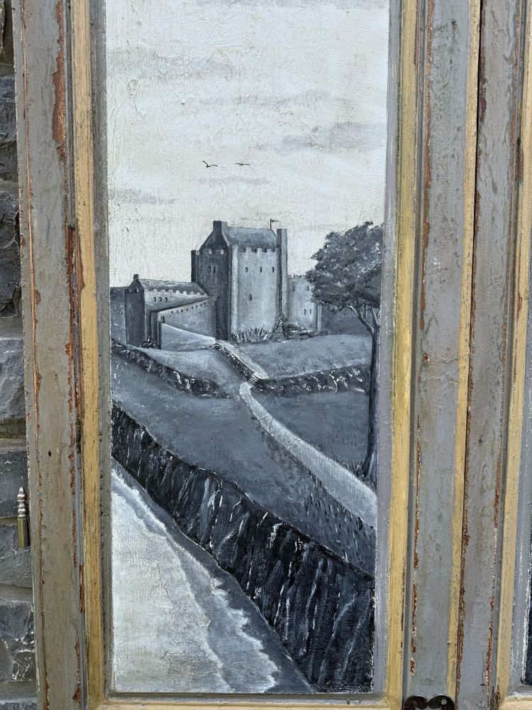 Paar Türen Louis XVI aus dem 19. Jahrhundert schöne Patina und Malerei