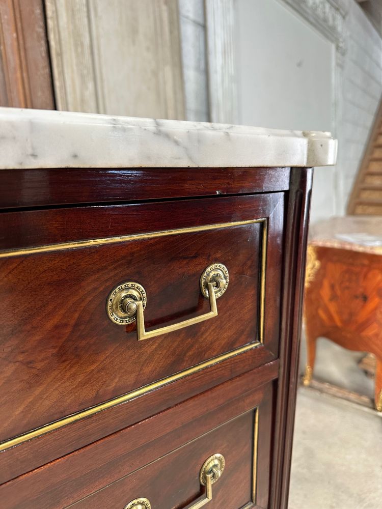 Louis XVI style mahogany weekly cabinet, 19th century