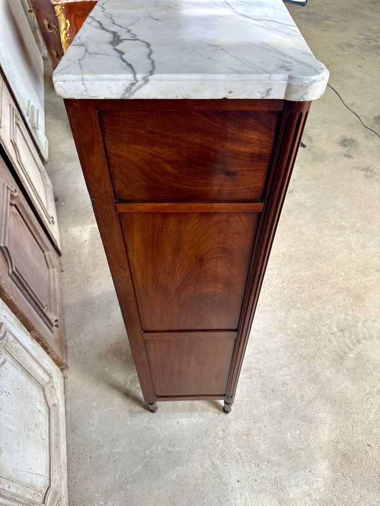 Louis XVI style mahogany weekly cabinet, 19th century