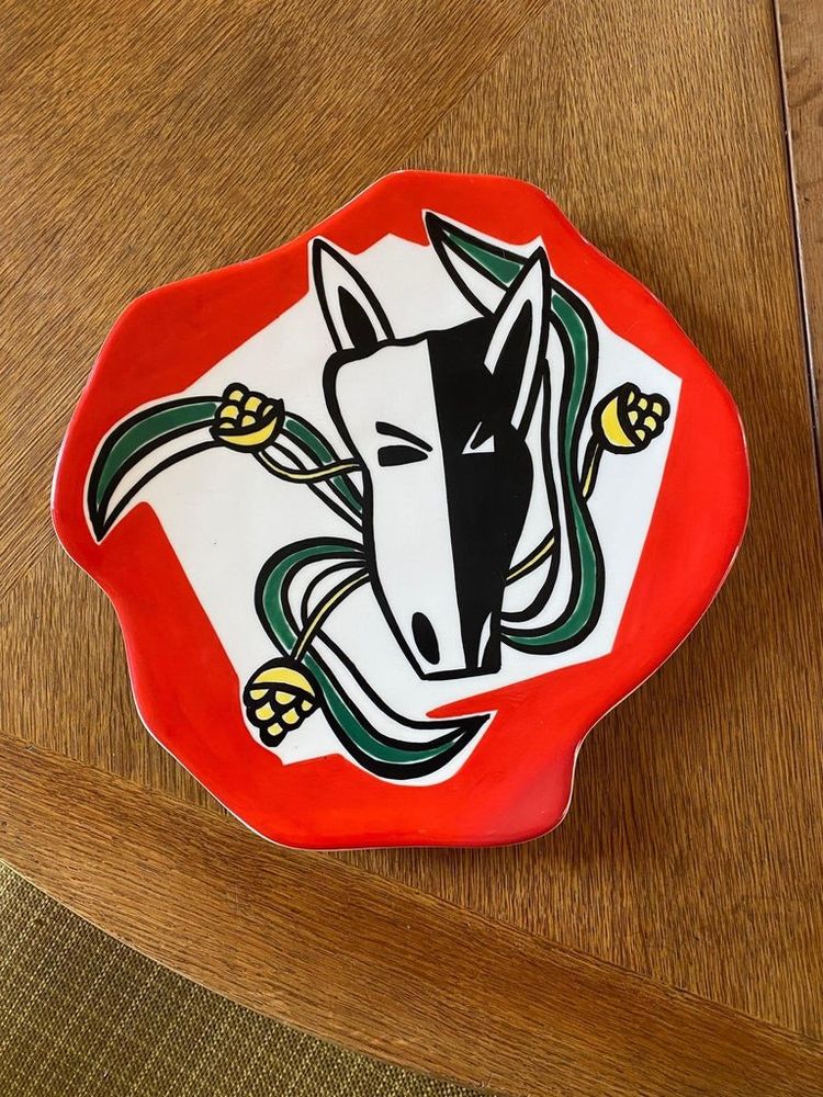 Roland Brice (1911-1989) Grande piatto in ceramica, Biot, 1950