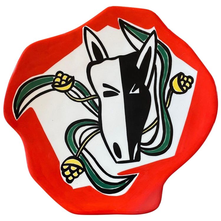 Roland Brice (1911-1989) Grande piatto in ceramica, Biot, 1950
