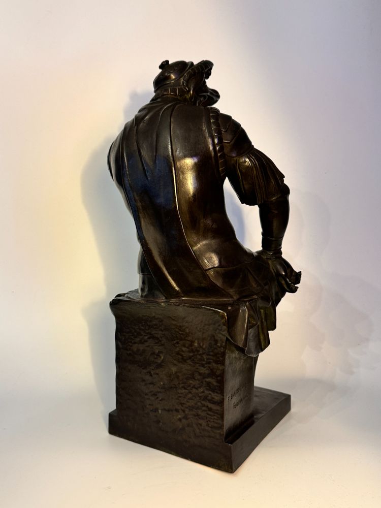 Scultura in bronzo - Laurent de Medici - Barbedienne XIX secolo H 40 