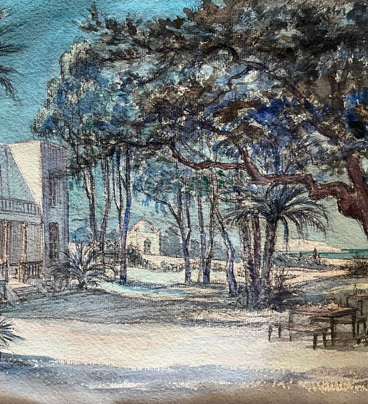 Orientalistisches Aquarell von Gabriel ROUSSEAU (1876-1951)