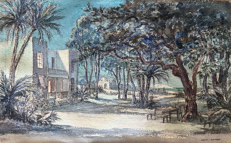 Orientalistisches Aquarell von Gabriel ROUSSEAU (1876-1951)