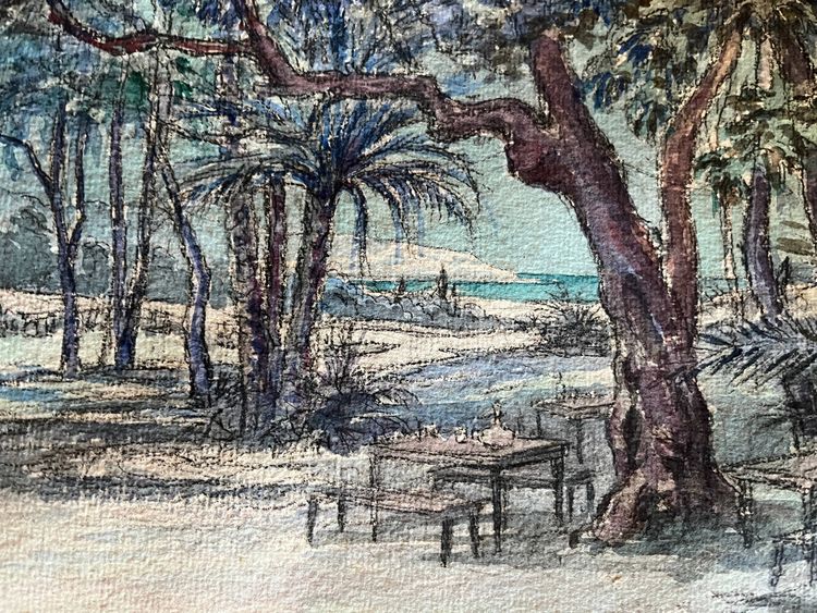 Orientalistisches Aquarell von Gabriel ROUSSEAU (1876-1951)