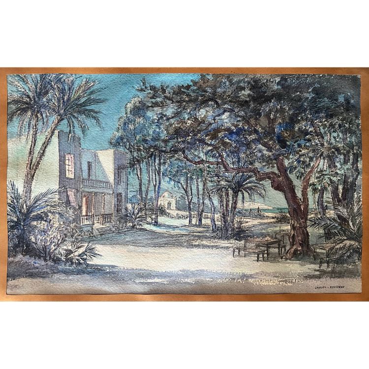 Orientalistisches Aquarell von Gabriel ROUSSEAU (1876-1951)