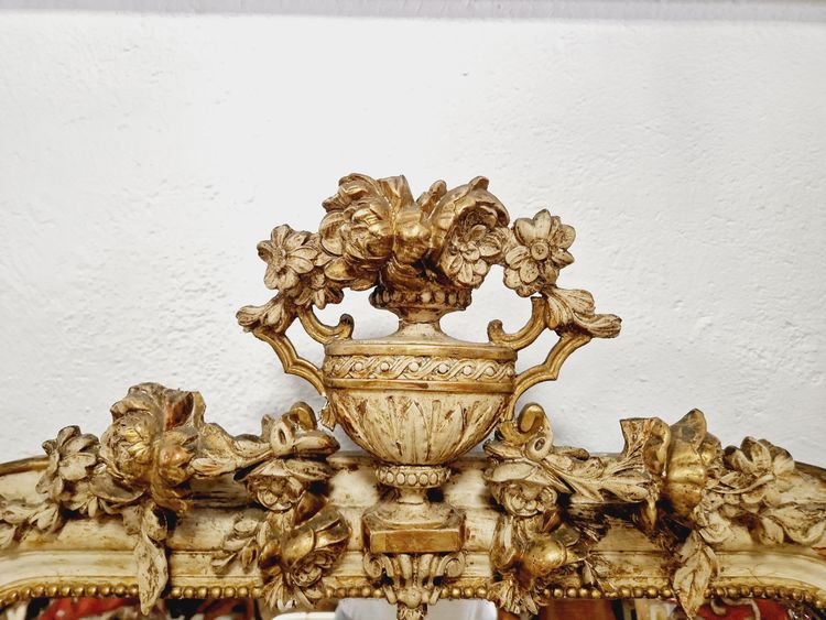 Miroir Français Ancien 19ème Siècle Style Louis XVI