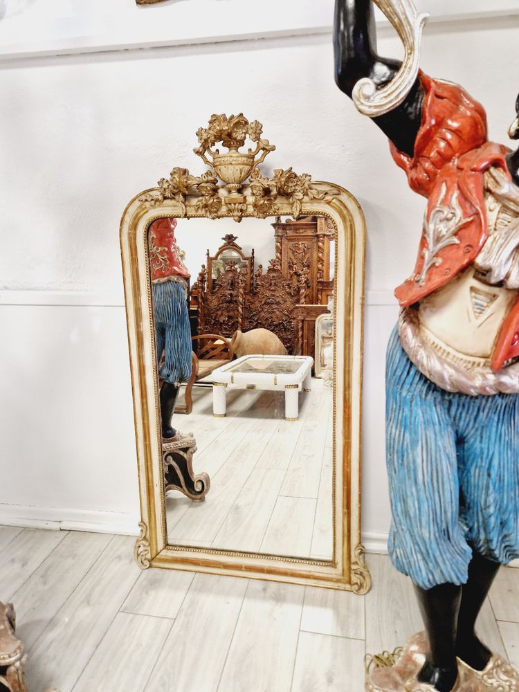 Miroir Français Ancien 19ème Siècle Style Louis XVI