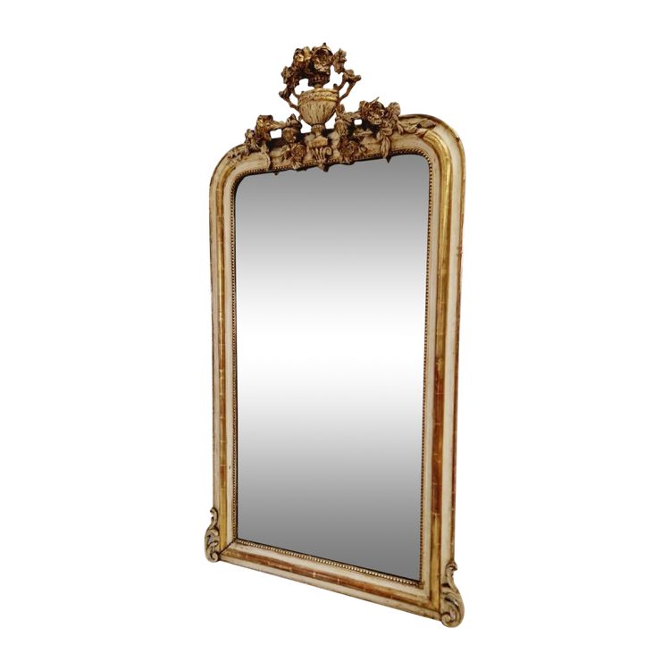 Miroir Français Ancien 19ème Siècle Style Louis XVI