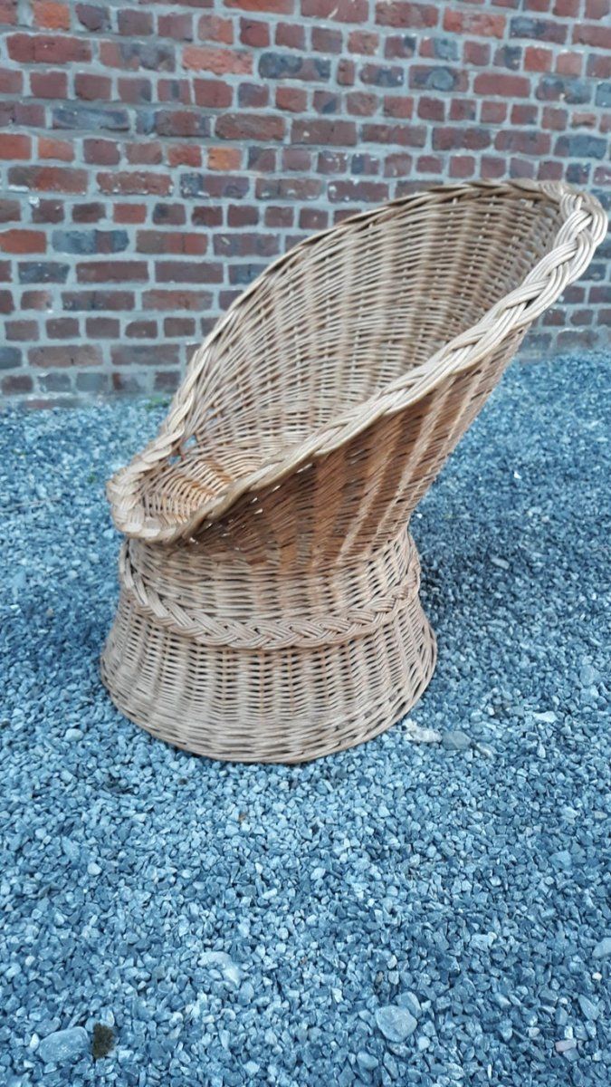 Two Wicker Armchairs , Circa 1960
