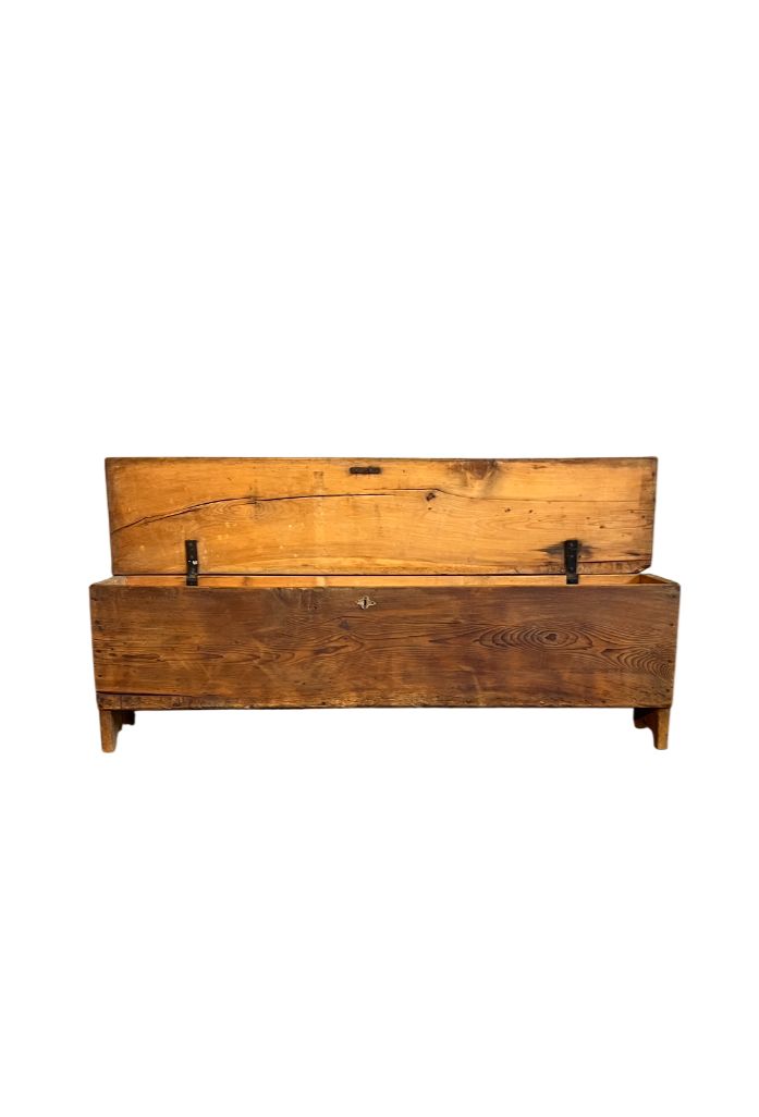 Cassapanca rustica in abete 1800