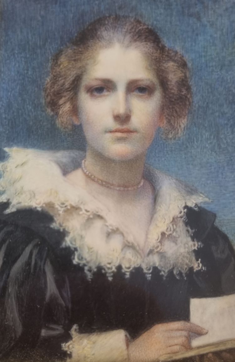 Geskel SALOMAN - Ritratto di una donna con un libro