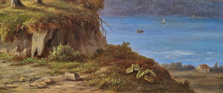 Jean-Baptiste COENE - Animated landscape on the edge of a mountain lake