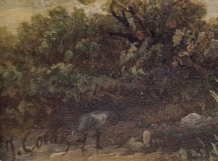 Jean-Baptiste COENE - Animated landscape on the edge of a mountain lake