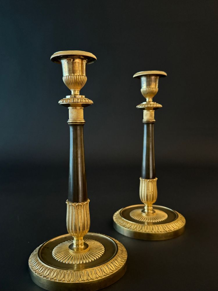 Glaude Galle/Fontainebleau, rara coppia di candelabri in stile Impero.