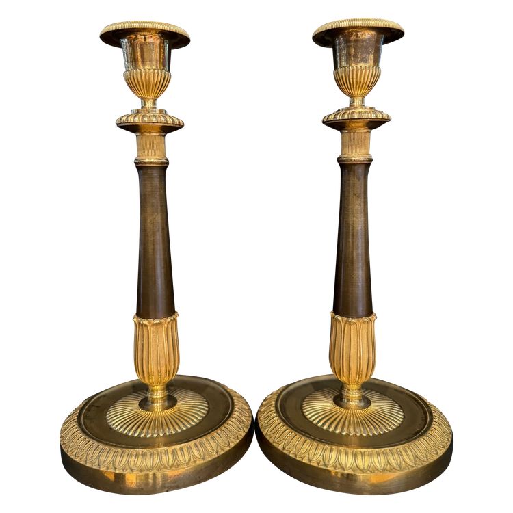 Glaude Galle/Fontainebleau, rara coppia di candelabri in stile Impero.