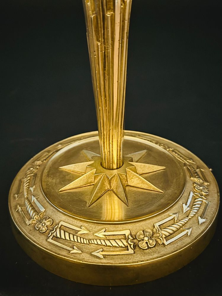 Claude Galle, Pair of Zephyr Candlesticks from the Empire Period.