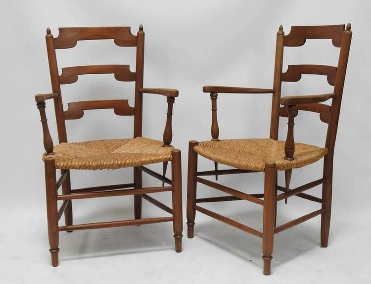 Coppia di poltrone rustiche in betulla Neo 1950 circa