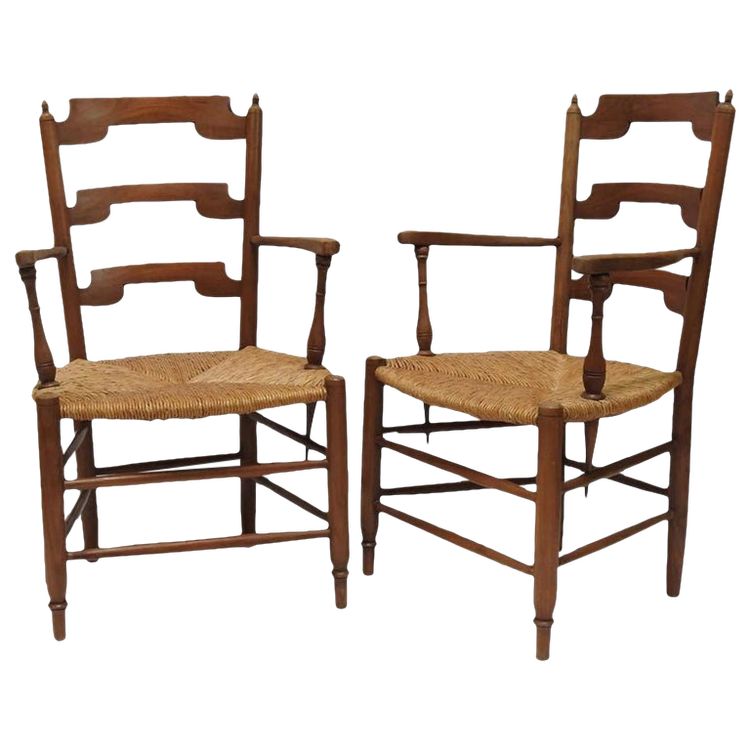 Coppia di poltrone rustiche in betulla Neo 1950 circa
