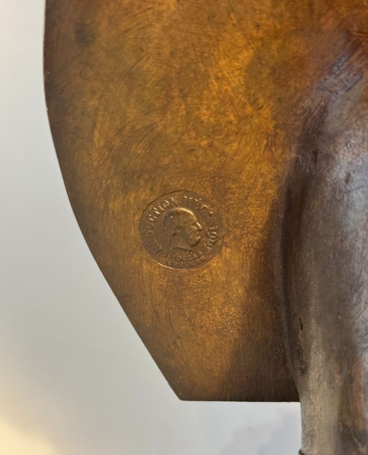 Busto in bronzo "Antinoo come Dioniso" H30 - F. Barbedienne colas (Bacco) 