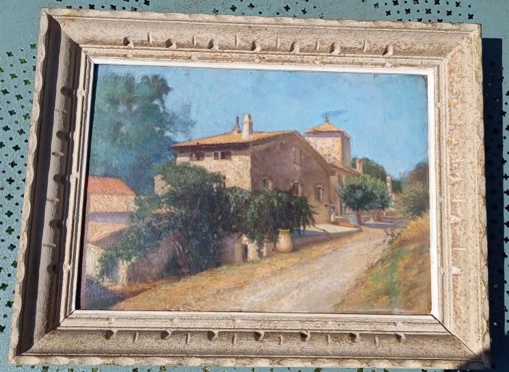 paesaggio della Provenza Olio su tavola XX secolo