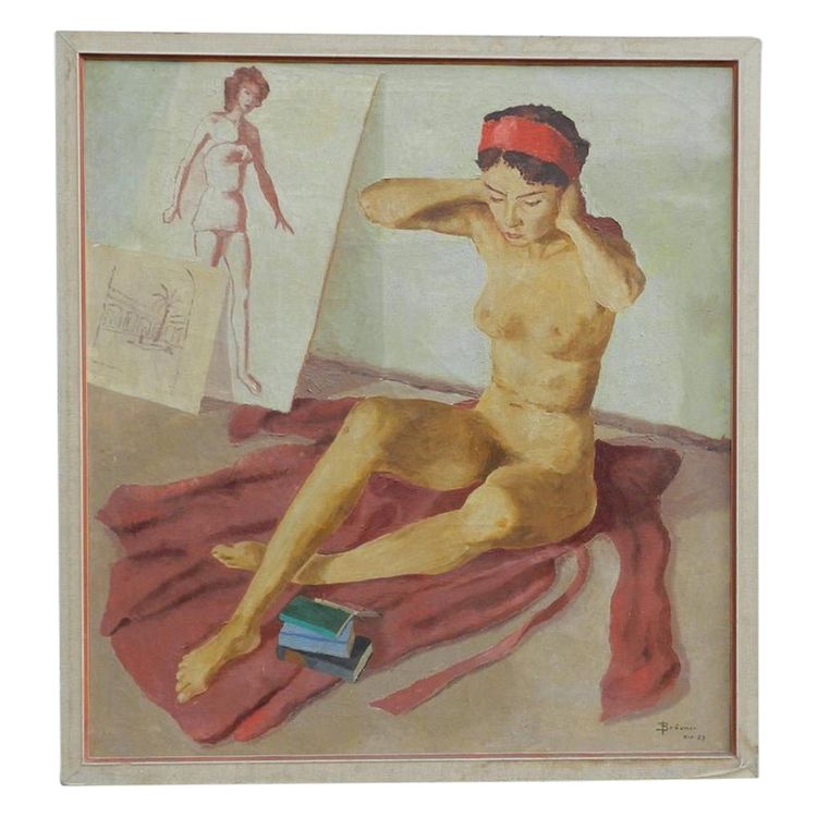 Bräuner, Oil on Canvas Signed and Dated 53