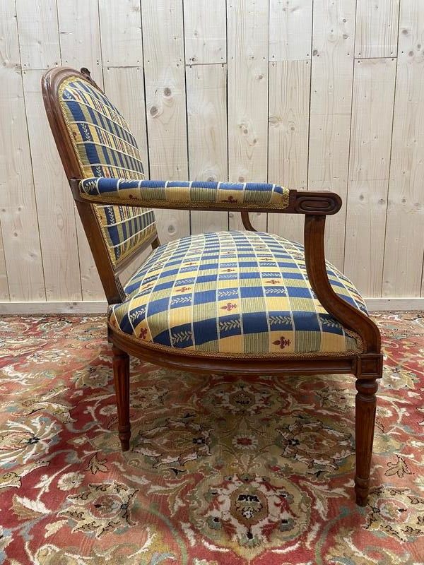 Sofa - Louis XVI style bench lily fabric