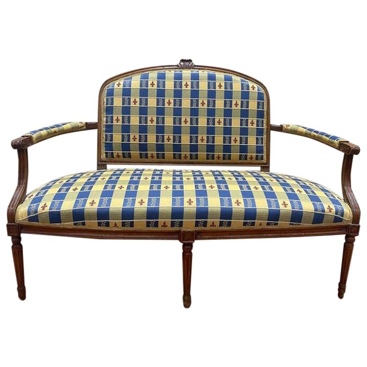 Sofa - Louis XVI style bench lily fabric