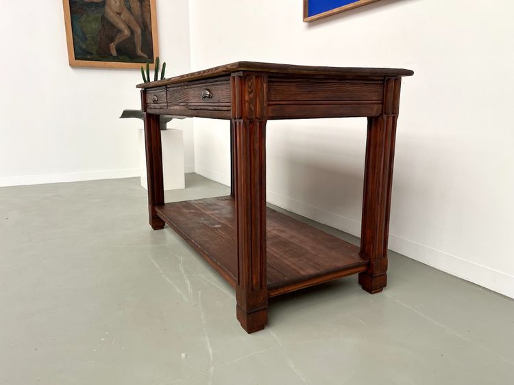 Piccolo tavolo da drappeggio in pino degli anni '50