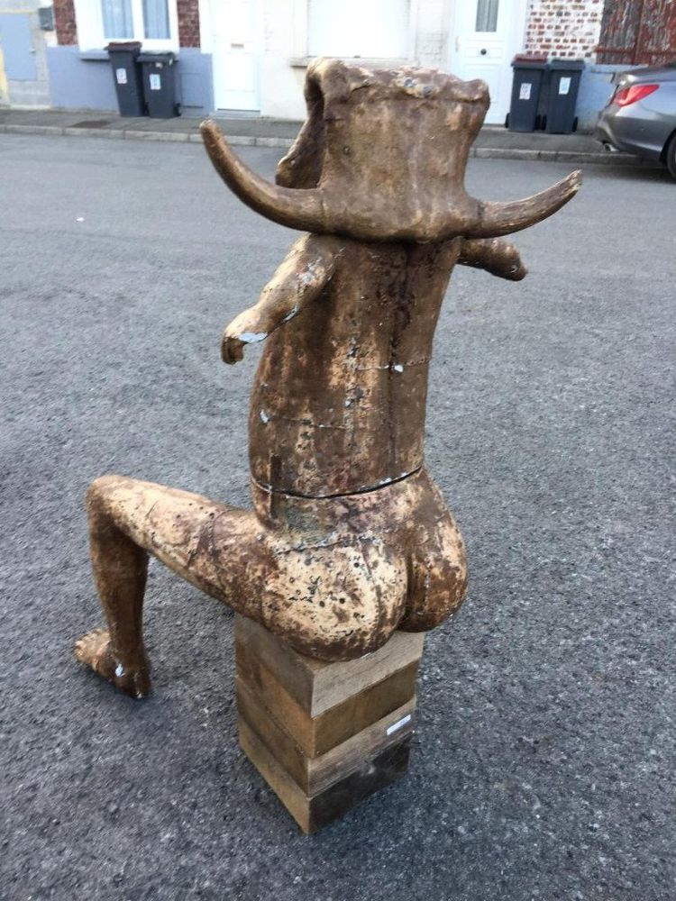 P. Gomez , " La Vache" Sculpture En Composition, Signée ,datée 1995